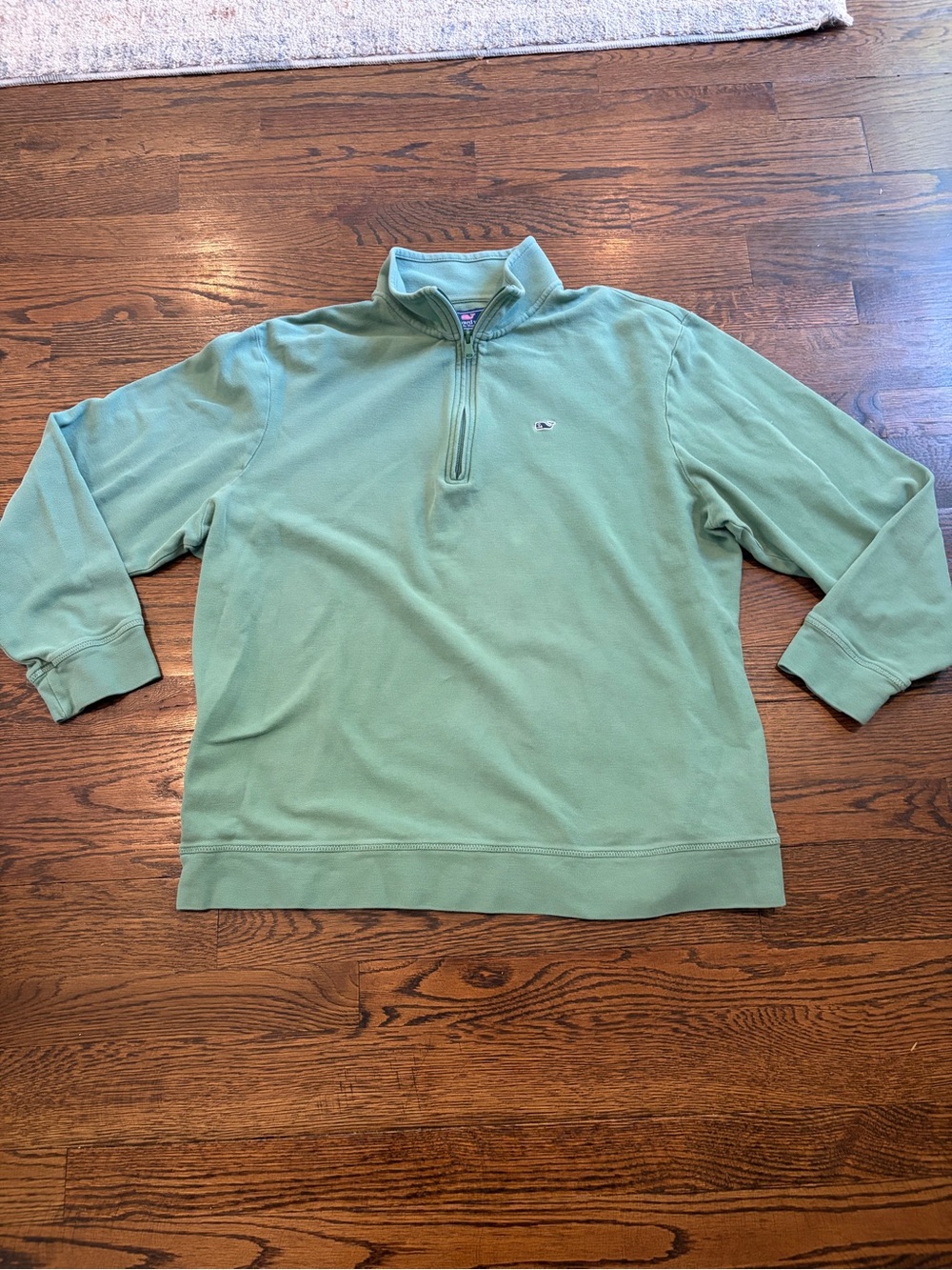 Vineyard Vines Light Green Quarter-Zip Pullover